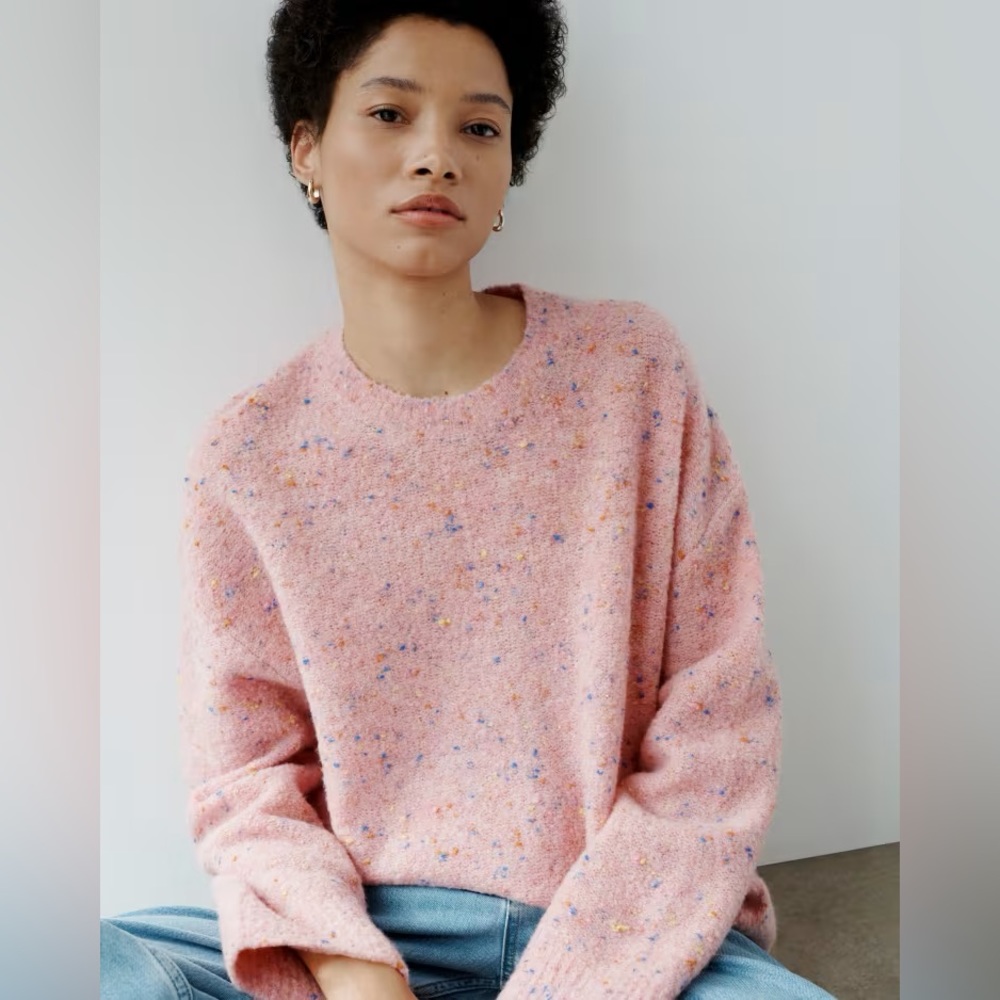 Pink Confetti Crew Sweater